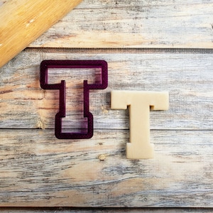 Varsity Letter T Cookie Cutter and Fondant Cutter and Clay Cutter