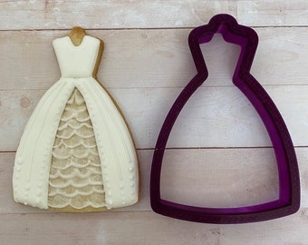 Wedding Dress #4 Bridesmaid Quinceanera Prom Formal Cookie Cutter or Fondant Cutter and Clay Cutter