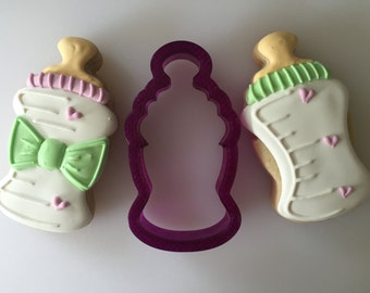 Miss Doughmestic Baby Bottle Cookie Cutter and Fondant Cutter and Clay Cutter