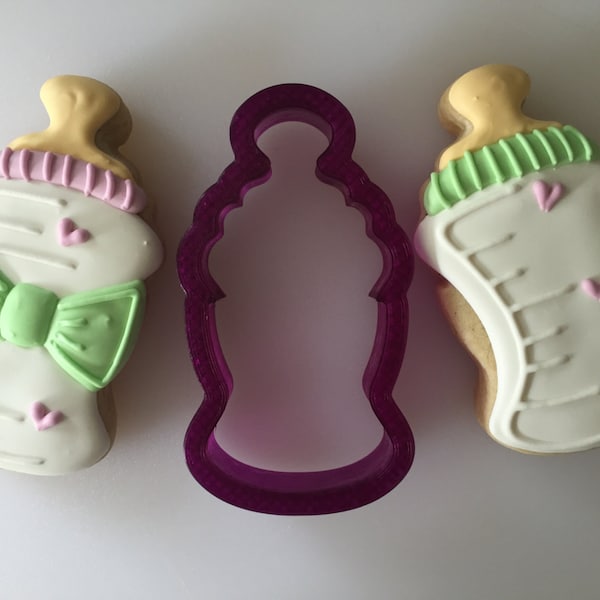 Miss Doughmestic Baby Bottle Cookie Cutter and Fondant Cutter and Clay Cutter