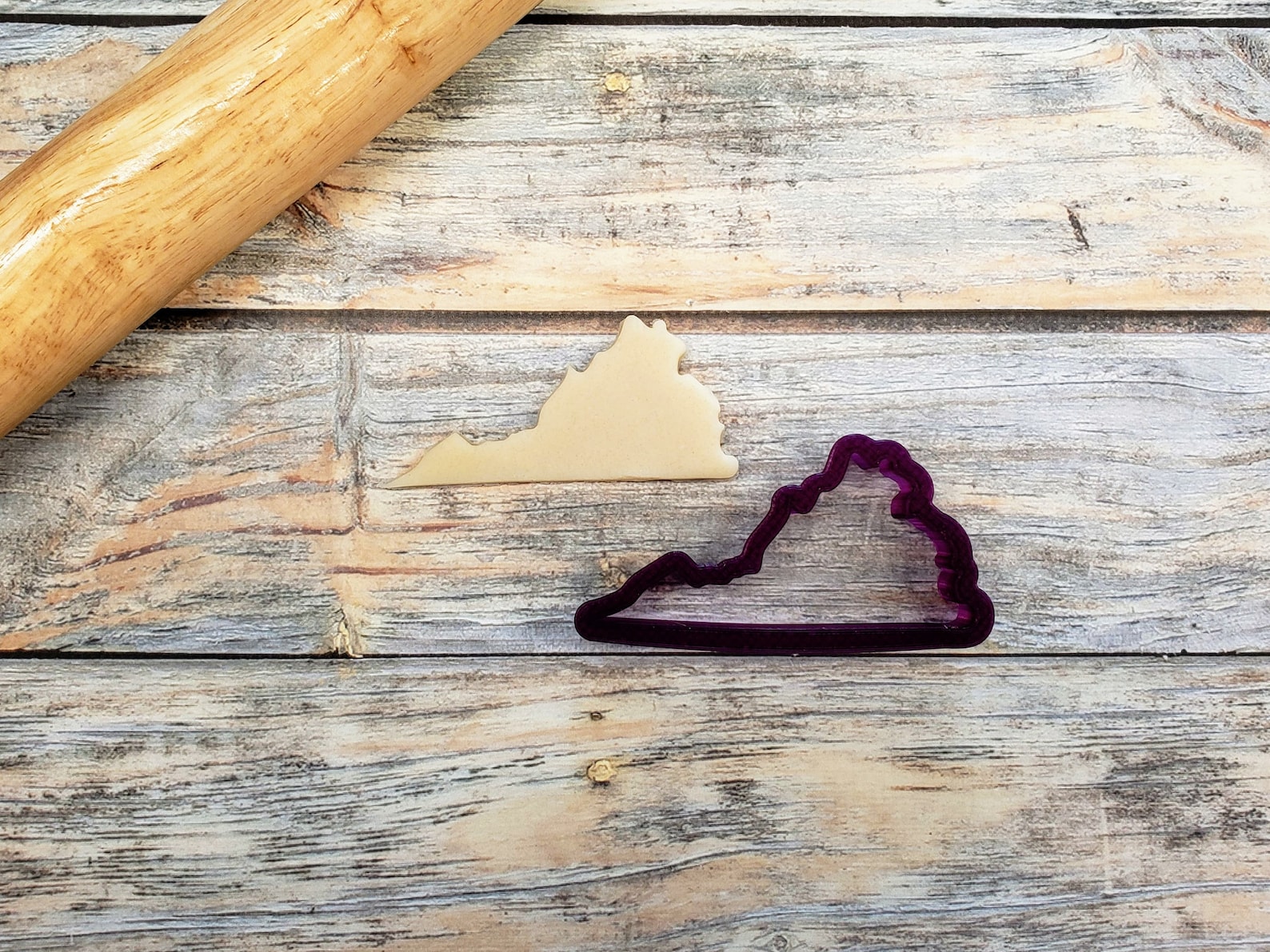 State of Virginia Cookie Cutter and Fondant Cutter and Clay Etsy