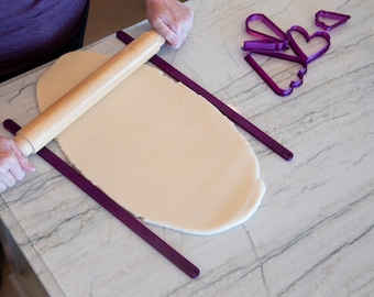 Pair of Dough Sticks for Uniform Cookie Dough Height