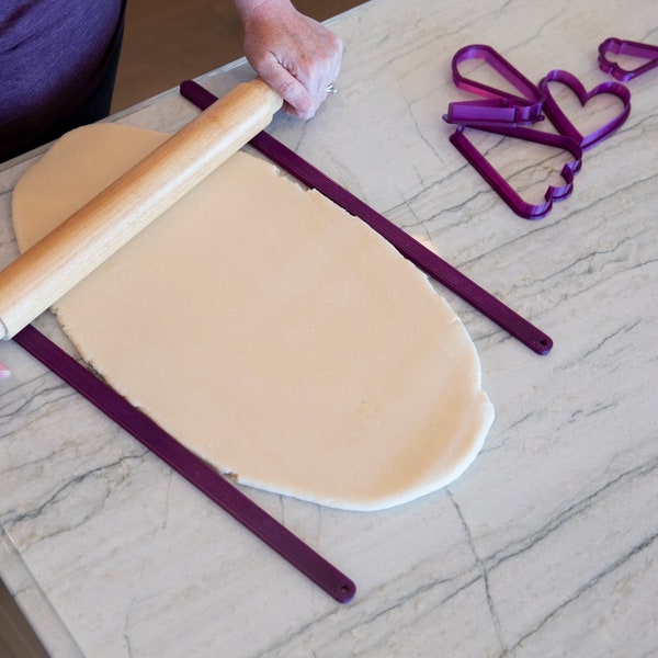 Pair of Dough Sticks for Uniform Cookie Dough Height