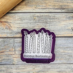 Candle Plaque #2 Cookie Cutter and Fondant Cutter and Clay Cutter