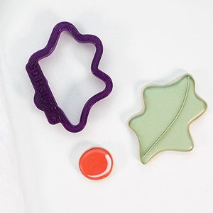 Sweet Sugarbelle Holly Leaf Cookie Cutter and Fondant Cutter and Clay Cutter (circle not included)