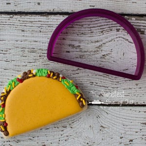 Taco Cookie Cutter or Fondant Cutter and Clay Cutter