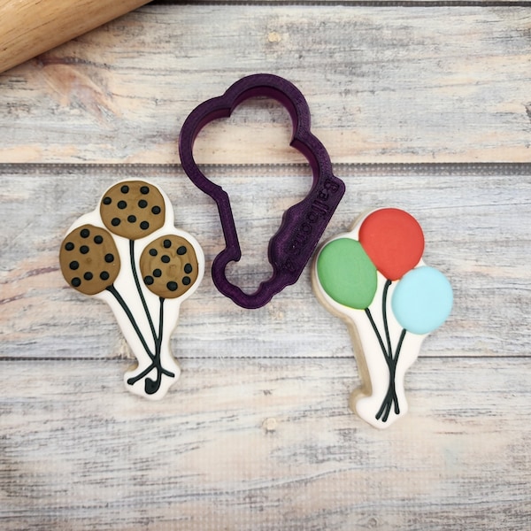 Bunch of Balloons Cookie Cutter and Fondant Cutter and Clay Cutter