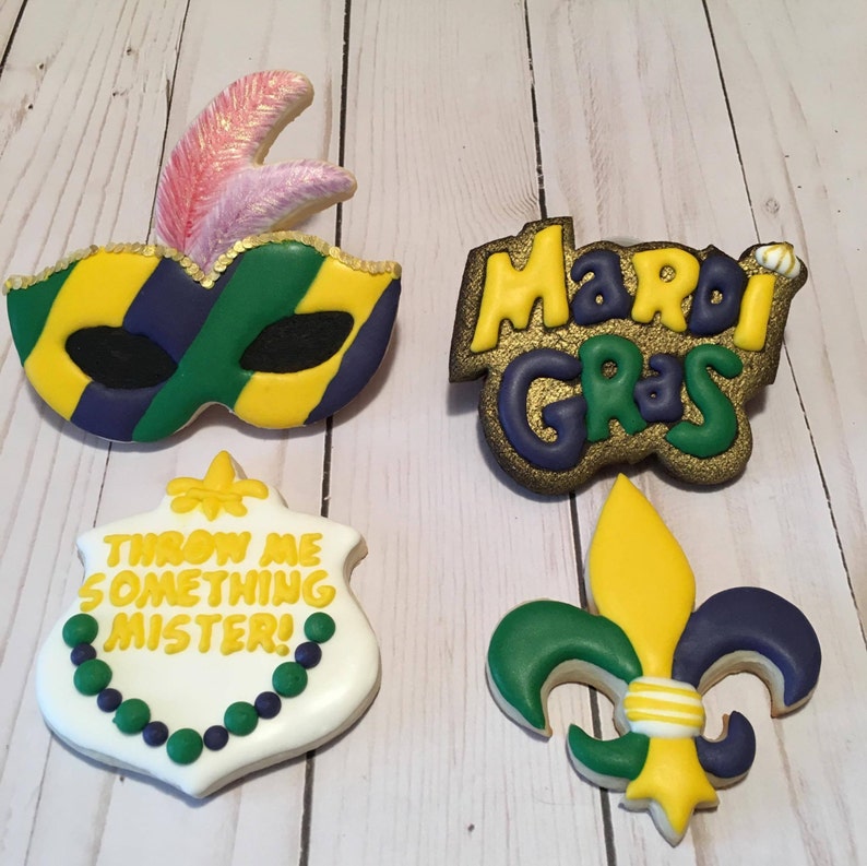 mini mardi gras cookie cutters