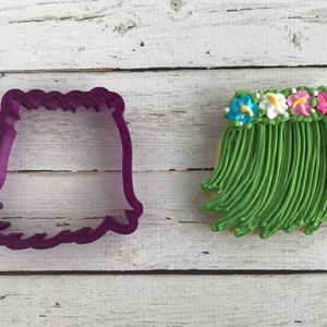 Hula Skirt or Grass Skirt or Luau Skirt Cookie Cutter and Fondant Cutter and Clay Cutter