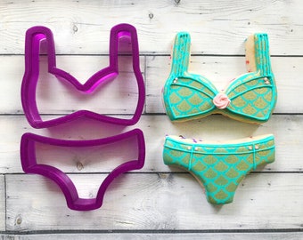2 Piece Bikini  or Bra and Panties or Underwear Cookie Cutter or Fondant Cutter and Clay Cutter