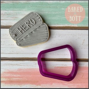 Dog Tags Cookie Cutter and Fondant Cutter and Clay Cutter