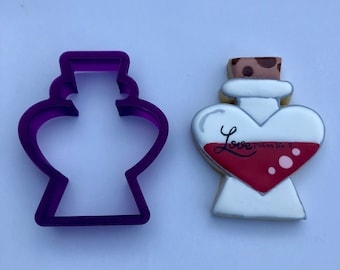 Love Potion Bottle Cookie Cutter and Fondant Cutter and Clay Cutter