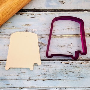Sidewalk Marquee or Sandwich Board Cookie Cutter and Fondant Cutter and Clay Cutter