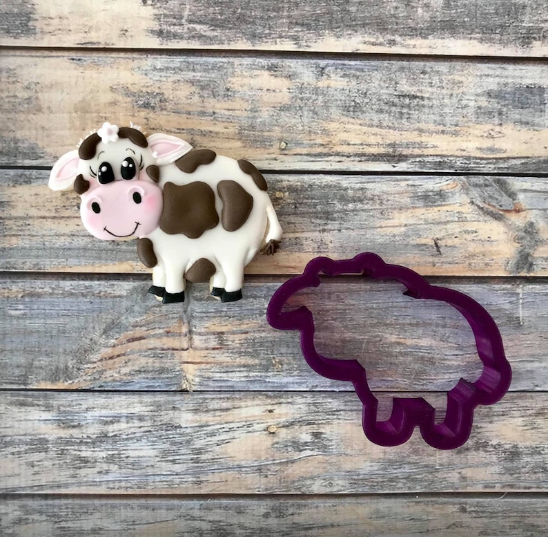 Cow Cookie Cutter and Fondant Cutter and Clay Cutter Etsy