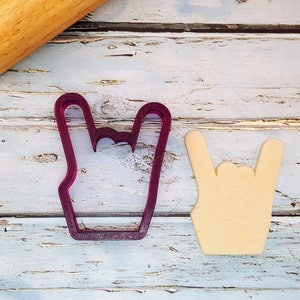 Rock On Hand Sign Cookie Cutter and Fondant Cutter and Clay Cutter