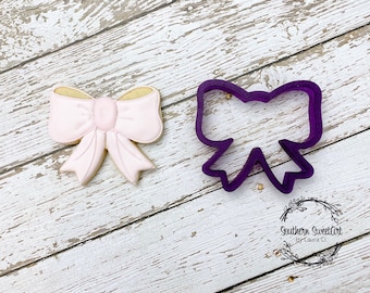 Girly Bow or Hair Bow or Gift Bow Cookie Cutter and Fondant Cutter and Clay Cutter