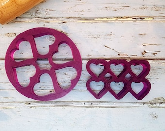 Multi-Mini Heart Cookie Cutter and Fondant Cutter and Clay Cutter