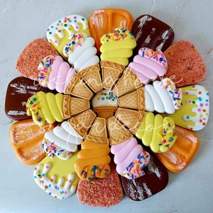 Lynne&#39;s Ice Cream Platter Cookie Cutter Set and Fondant Cutter and Clay Cutter