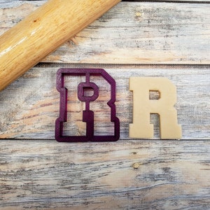 Varsity Letter R Cookie Cutter and Fondant Cutter and Clay Cutter