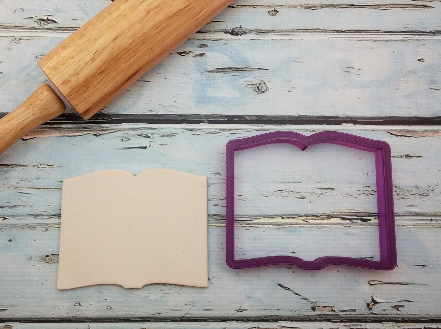 Open Book Cookie Cutter and Fondant Cutter and Clay Cutter and Etsy