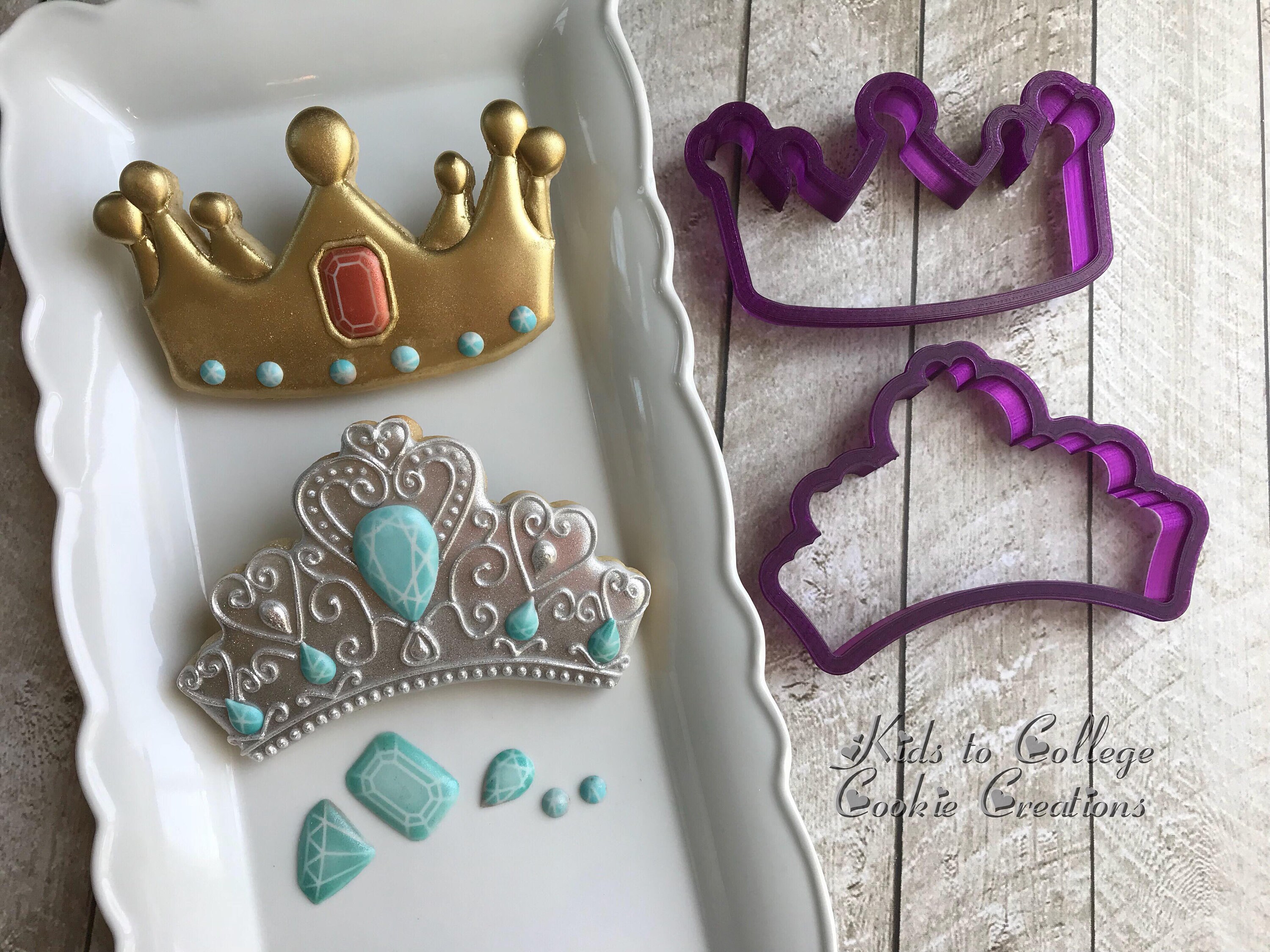 King Crown 2 Cookie Cutter or Fondant Cutter and Clay Cutter Etsy
