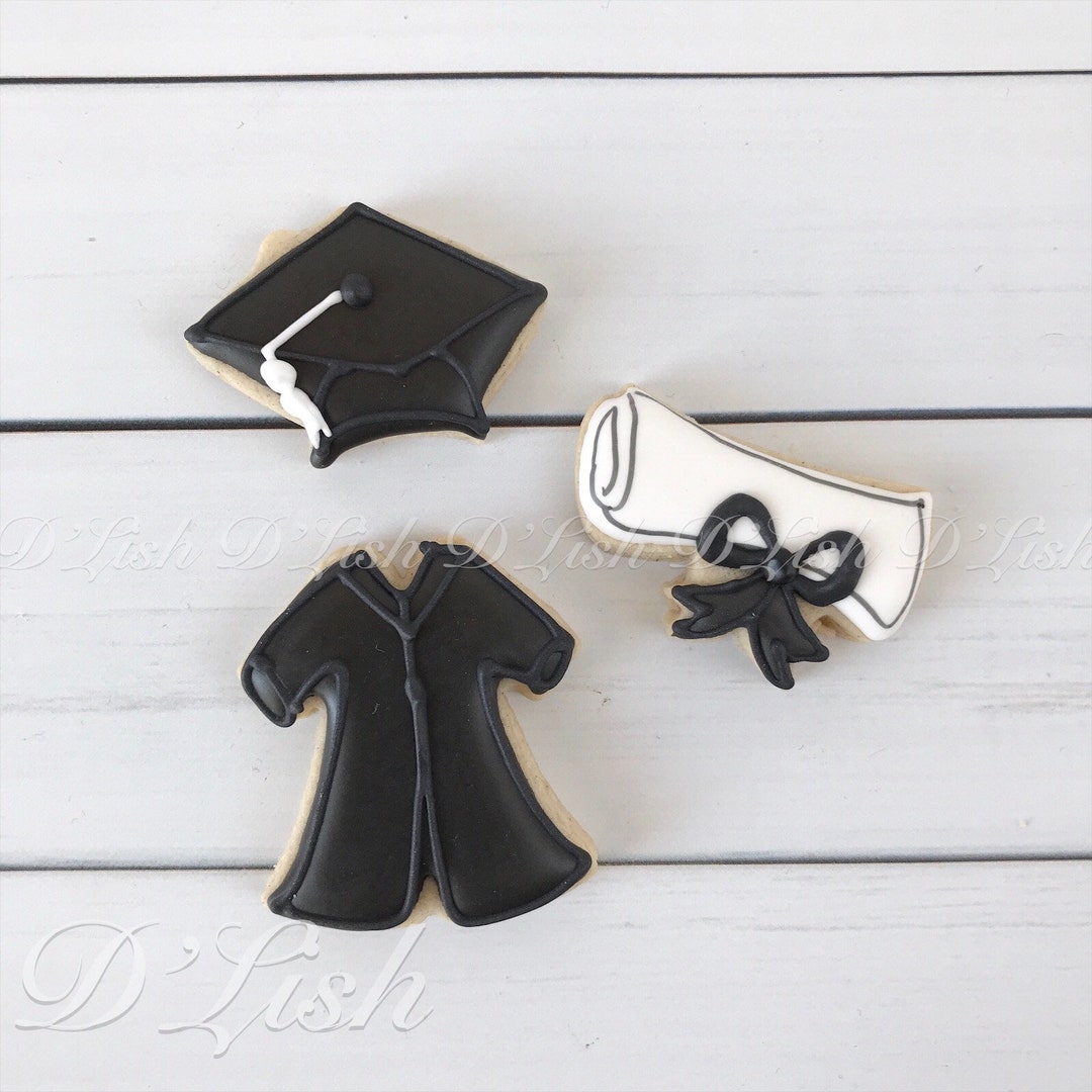 Mini Graduation Set Cookie Cutters and Fondant Cutters and Clay Cutters ...