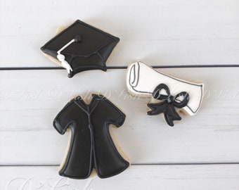 Mini Graduation Set Cookie Cutters and Fondant Cutters and Clay Cutters