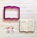 Open Book Cookie Cutter and Fondant Cutter and Clay Cutter and Clay Cutter 