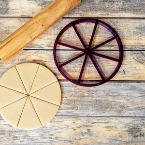 Multi-Cutter Pie EIGHT Slice or Watermelon Slice or Pizza Slice Cookie Cutter or Fondant Cutter and Clay Cutter