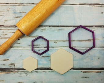 Emporte-pièce hexagonal et coupe-fondant et coupe-argile