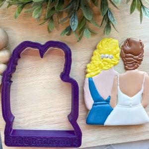 Bride & Bridesmaid Cookie Cutter or Fondant Cutter and Clay Cutter