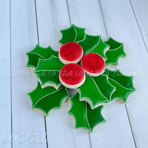 Holly Leaf Cookie Cutter and Fondant Cutter and Clay Cutter image 1