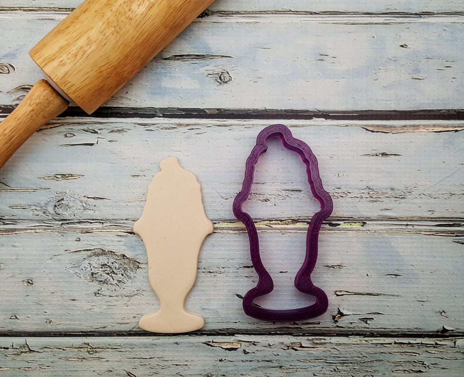 Ice Cream Sundae Cookie Cutter or Fondant Cutter and Clay Etsy