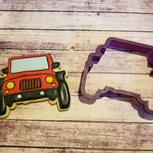 Front Facing Off Road Vehicle or SUV Cookie Cutter and Fondant Cutter and Clay Cutter