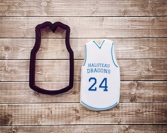 Basketball Jersey or Uniform Cookie Cutter and Fondant Cutter and Clay Cutter