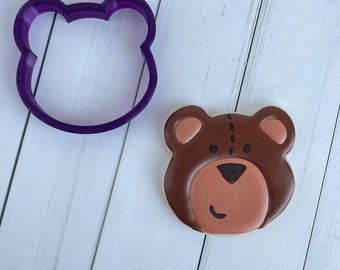 Bear Face or Bear Head Cookie Cutter and Fondant Cutter and Clay Cutter