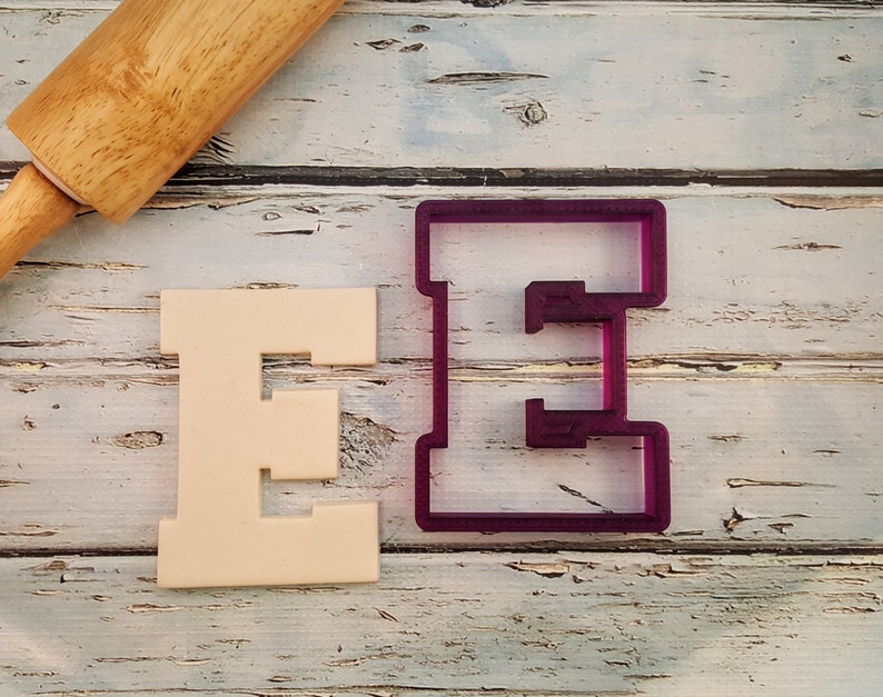 Varsity Letter E Cookie Cutter and Fondant Cutter and Clay ...