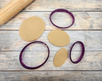 Oval Cookie Cutter and Fondant Cutter and Clay Cutter