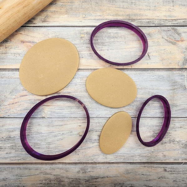Oval Cookie Cutter and Fondant Cutter and Clay Cutter