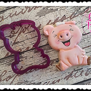 Pig #2 Cookie Cutter and Fondant Cutter and Clay Cutter