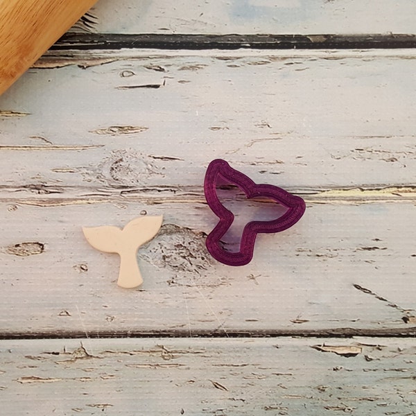 Mini Whale Tail or Mini Mermaid Tail Cookie Cutter and Fondant Cutter and Clay Cutter