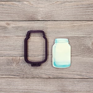 Mason Jar Cookie Cutter and Fondant Cutter and Clay Cutter