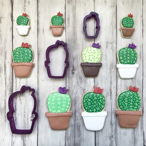 Cactus in a Pot #1 koekjesvorm, fondantvorm en kleivorm