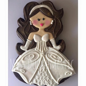 Miss Doughmestic Girl 10 BRIDE or Mermaid Cookie Cutter or Fondant Cutter and Clay Cutter image 1
