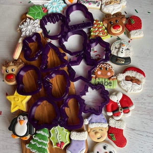 Part 2 of Set of 12 Advent Calendar Christmas Minis Cookie Cutter and Fondant Cutter and Clay Cutter