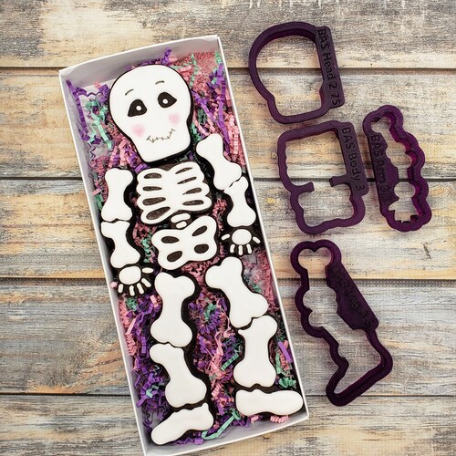 Halloween Build a Skeleton Cookie Cutter Set Fondant and Etsy