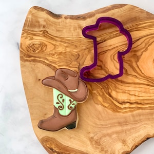 Cowboy Boot with Hat or Drill Boot with Hat Cookie Cutter and Fondant Cutter and Clay Cutter