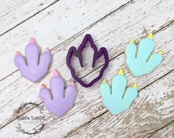 Dinosaur Foot Print Cookie Cutter or Fondant Cutter and Clay Cutter