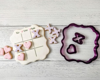 Tic Tac Toe Board Cookie Cutter and Fondant Cutter and Clay Cutter