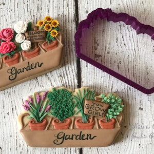 Flower Planter or Herb Planter  Cookie Cutter and Fondant Cutter and Clay Cutter